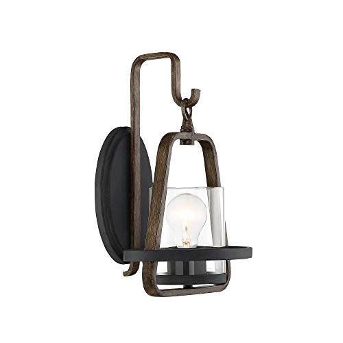DESIGNERS FOUNTAIN Ryder Wall Sconce Light, 13.75 Inch Lighting Fixture for Bedroom, Bathroom and Entryway, Forged Black, 93501-FB by DESIGNERS FOUNTAIN - Image 5