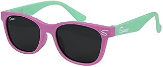 Suneez Polarized Kids Sunglasses for Boys Girls Age 4-10, 100% UV protection. Flexible Frame.