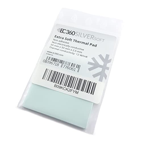 EC360® Silver Soft 12W/MK Almohadilla Térmica (50 x 50 x 2,5 mm, Soft) Cover