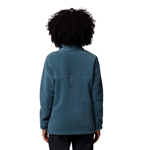 Image of Columbia Womens Benton Springs Half Snap II Pull Over Fleece Jacket, Dark Stone /Canoe /Vintage Blue, 3X