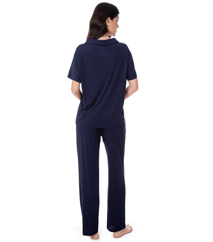 DAVID ARCHY Viscose from Bamboo Pajamas Set for Women Super Soft 2 Piece Lounge Set Ribbed Knit Cooling Pajamas for Women2
