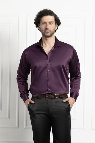 Image of CVC Mens Satin Regular Fit Formal Shirt.