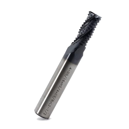 Image of Roughing End Mill JESTUOUS HSS Square Nose 4 Flute Fine Tooth Bit 3 /8 inch Shank Dia. 3 /4 inch Flute Length for Milling Metal Steels,1 Piece