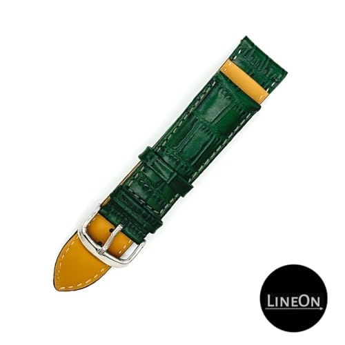 Image of Lineon Half Padded Premium Leather Mens & Womens Watch Strap For Branded Watches Compitable with Titan, Timex, Casio, Sonata and All premium Watches Tool and Pins Include