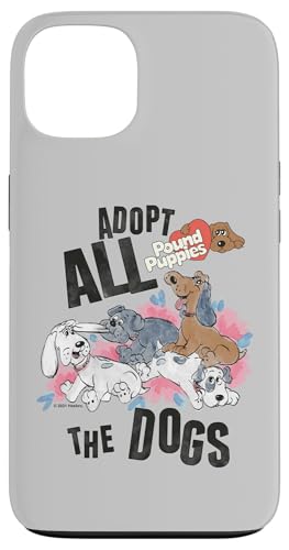 Coque iPhone 13 Pound Puppies Adopt All The Dogs Sketch en silicone souple