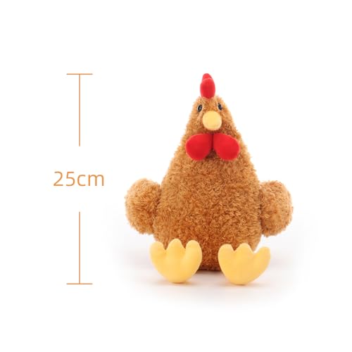 Apricot Lamb – Kuscheltier Hahn 25 cm – Plüsch Spielzeug Plüschtier für Kinder und Baby – Flauschiger Stofftier zum Spielen, Geschenk & Kuscheln – Gemütliches Schmusetier – Ingwer Hahn