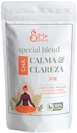 Chá Calma e Clareza Blend Chá Calmante, Clareza Mental 50g