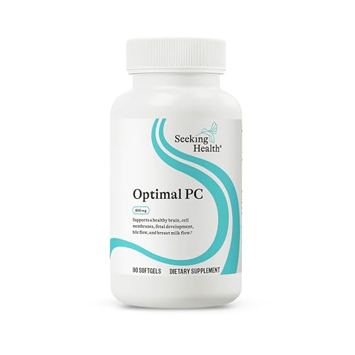 Seeking Health Optimal PC - Support Brain & Liver Health with Choline - Energy Support Supplement with Sunflower Lecithin - 800 mcg 90 Softgels