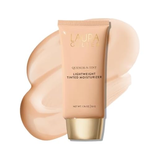 LAURA GELLER NEW YORK Quench-n-Tint Lightweight Tinted Moisturizer, Porcelain/Fair - Sheer to Light Buildable Coverage - Natural Glow Finish - Lightweight Formula - Hydratant Teinte