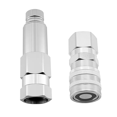 Image of Male & Female Flat Face Coupler Kit 7246777 7246790 Compatible with Bobcat 542 653 751 853 963 B100 B200 B250 BL275 319 320 334 418 425 428 430 E08 E10 E32i E35 2300 5600