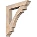 Ekena Millwork BKT0806X40X44MRC01SDF Merced Traditional Smooth Bracket w/Offset Brace, Douglas Fir