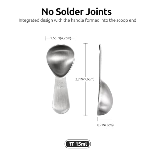 Image of U-Taste 18 /8 Stainless Steel Coffee Scoop: 1 Tbsp Scoop Measure Spoon, 2Pcs