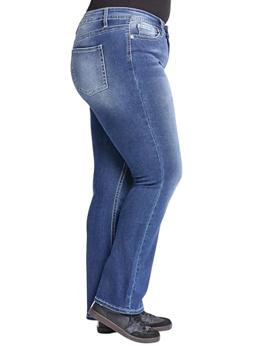 YMI Women's Plus Mid Rise Premium Stitch Bootcut Jeans, Ep0183862