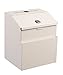 Adir Wall Mountable Steel Suggestion Box with Lock - Donation Box - Collection Box - Ballot Box - Key Drop Box - Safe Storage Box with 25 Suggestion Cards (White)