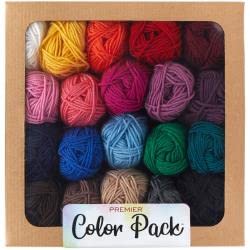 Premier Yarns Color Pack Assortment 3 ovillos resistentes que no se deshilachan
