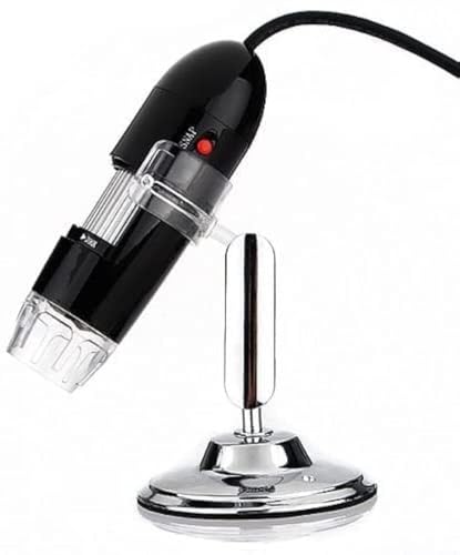 Image of USB Digital Microscope Camera with Stand Hands Free 25X-200X Handheld Magnification HD Inspection Video Zoom with LED Portable, Microscope Camera for Adults, Kids
