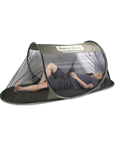 シングルワンタッチ蚊帳 ポップアップ蚊帳テント アウトドア蚊帳 アウトドアモスキートネット (ダークグリーン)
