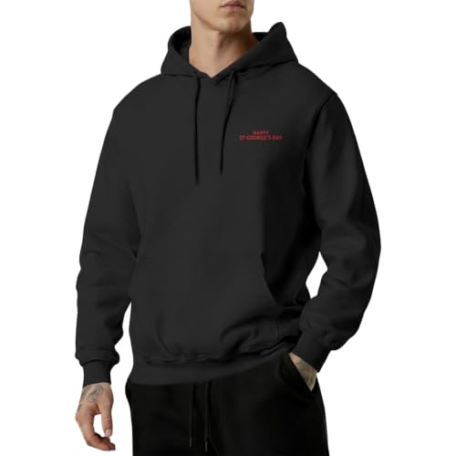 Chaquetones hombre invierno con capucha y bolsillo negro talla xl para un estilo casual diario