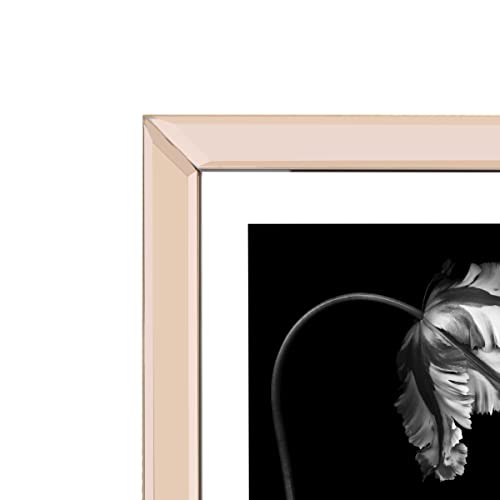 Mikasa 6 X 8 Inch Hanging Mirror Frame, Displays 5 X 7 Photo, Rose Gold #TOP2