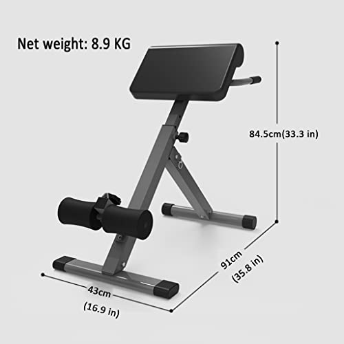 Romeinse Stoel Verstelbare Romeinse Ontlasting Opvouwbare Buikbeoefenaar Trainingsbanken For Thuisbeen Persmachine Sit-up Trainingbank (Color : White, S : 91 * 43 * 94.5cm) - Image 8