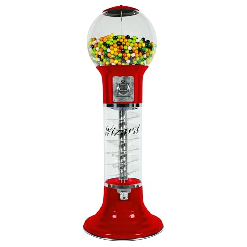 Gumball Machine Original Spiral - 4`10 Height - Set Up for $0.25 - Dispenses 1 Gumballs - Spin & Drop Vending Machines for Kids - Bubble Gum Machine - White product thumbnail 15