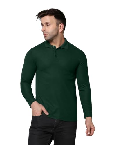 Image of INKKR Men's Soild Full Sleeve Polo Neck T-Shirt Combo