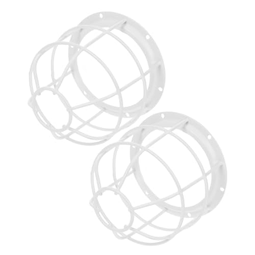 LOORGVEL 2 pezzi gabbia di protezione lampada in filo metallico resistente agli urti per officina e industriale, griglia di protezione per lampadine