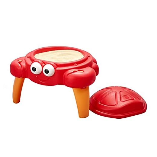 Step2 Crabbie Sand Table for Toddlers - Durable Outdoor Kids Activity Game Sandbox Toys with Lid and Accessory Set