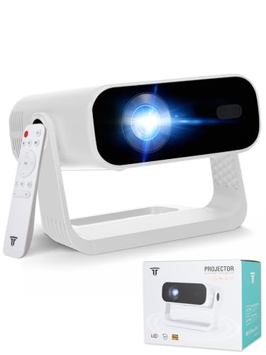 2026 Smart Projector with Android TV with WiFi 6 and Bluetooth 5 -Wielio Built in 1000+Apps 240Ansi...