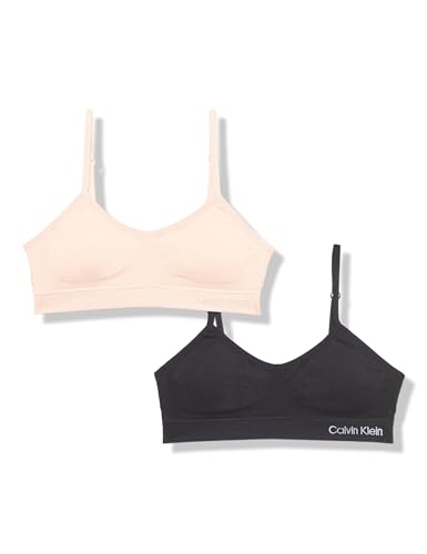 Calvin Klein Girls' Seamless Rouched Bra 2-Pack