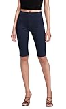 Picture of Hybrid & Company Womens Super Stretch Causal Pull On Millennium Twill Bermuda Shorts KB44972 Navy M