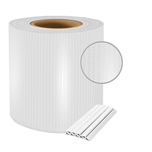 Brise-vue en PVC - Film de clôture - Double fil - 450 g/m² - 0,19 x 35 m - Blanc RAL 9003