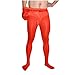 LoveLeiter Herrenstrumpfhose Männer lang Unterhose Unterwäsche Strumpfhose Herren Leggings Pants Hosen Transparent Nylon Strumpfhose Durchgehendem Body (Rot, Freie Größe)