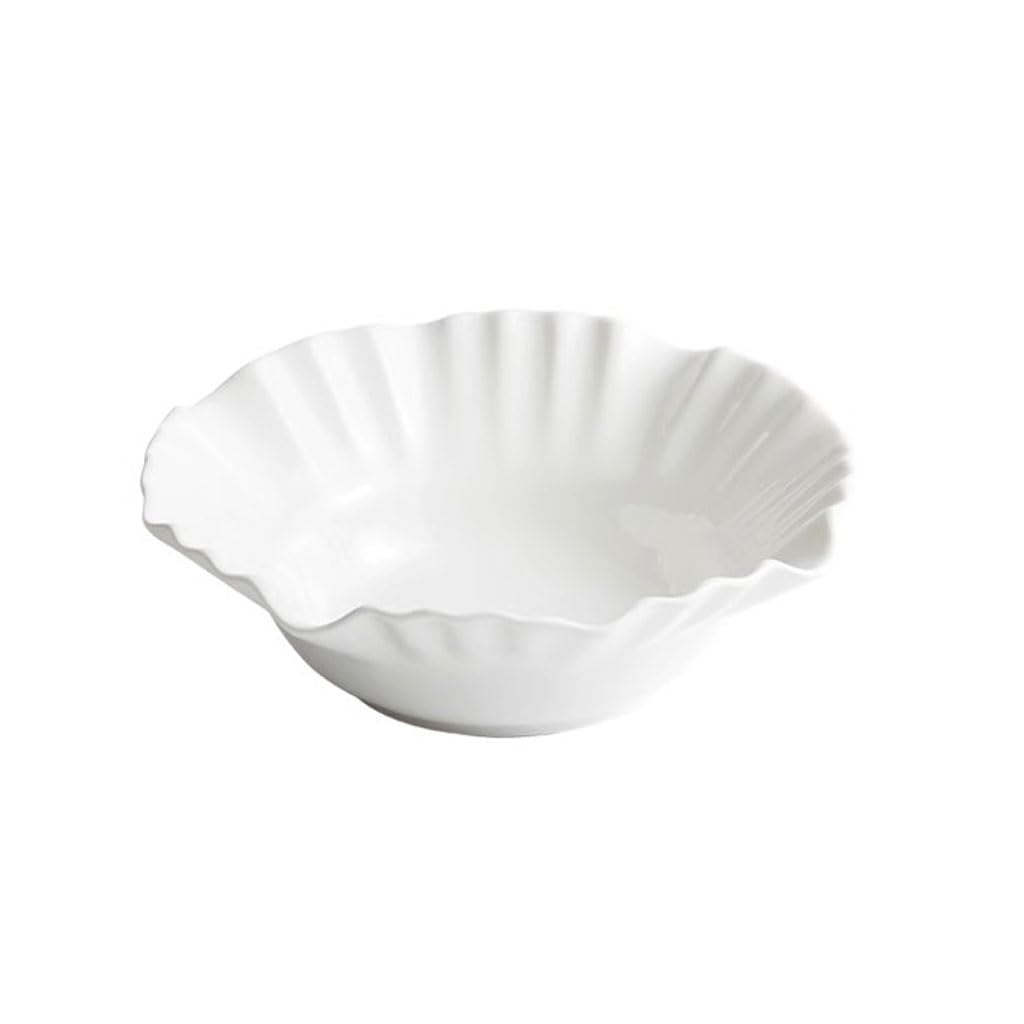 WOTZOV Soup Bowl Creative White Household Soup Bowl, Premium Dessert Yogurt Bowl, Exquisite Ceramic Fruit Salad Bowl Ceramic Soup Bowl
