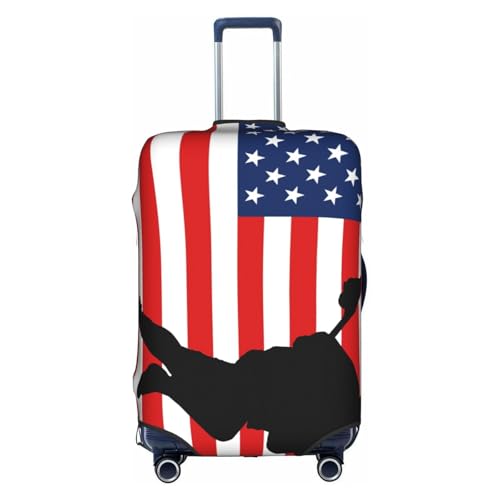 Travel Luggage Cover Lacrosse America Flag Fashion Washable Baggage Suitcase Protector Fit For Luggage Small