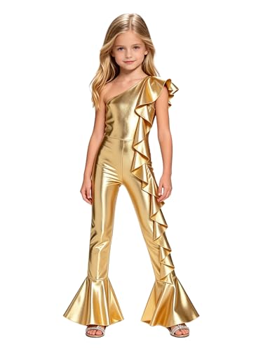 Mono para niña fiesta de 11-12 años en color oro ideal para cumpleaños y tardes de otoño