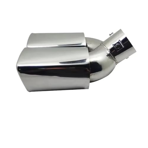 Tuyau d'échappement universel double sortie 60mm buse arrière voiture inox carré