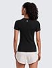 CRZ YOGA Seamless Workout Tops for Women Hip Length - Athletic Running Gym Yoga Short Sleeve Shirts Breathable Crewneck Tees #1