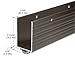 C.R. LAURENCE DB054DV36 CRL Dark Bronze Anodized Finish Wrap Around Door Shoe With Vinyl Weatherseal for 36