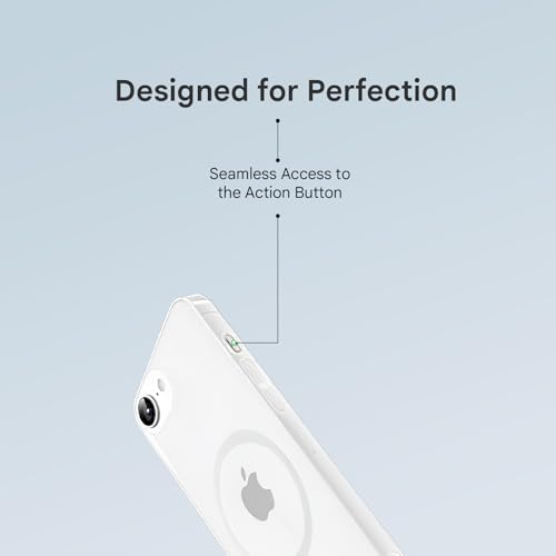 Image of Prolet Anti- Yellow Crystal Clear Hard Case Cover Compatible with iPhone 16e with Magnetic Mag-Safe Wireless Charging Support, Shockproof Hard Back Cover (Transparent)