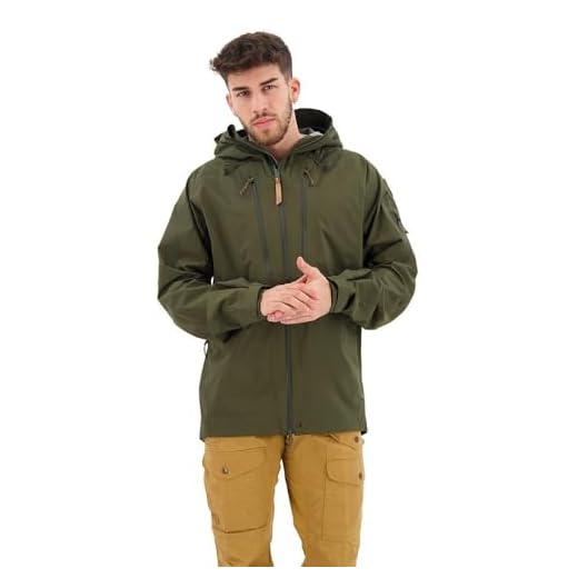 FJALLRAVEN Män Keb Eco-Shell Jacka M, Deep Forest, M