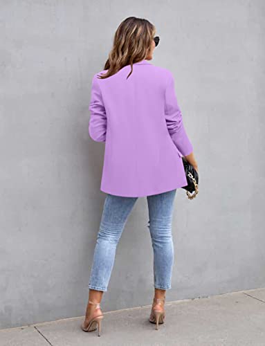 Image of CRAZY GRID Womens Casual Blazer Jacket Long Sleeve Open Front Work Office Blazer Lapel Button Jacket