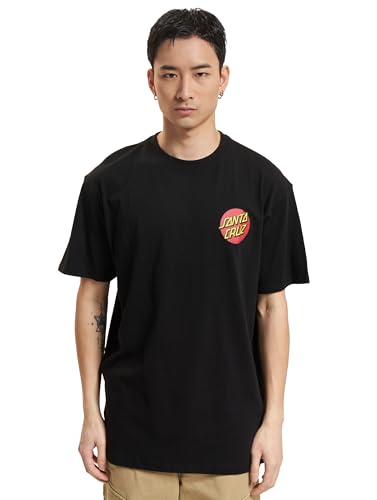 Tee shirt Santa Cruz Classic Dot Chest noir en coton pour homme