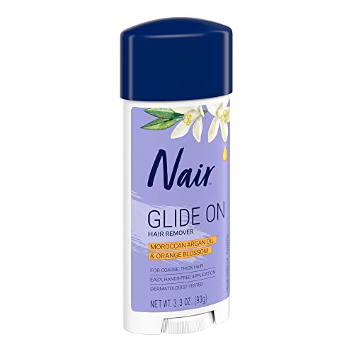 Nair Hair Remover Glides Away Max, Moroccan Argan Oil, for Bikini, Arms & Underarms, 3.3 Oz. by Nair