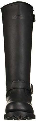 RIDETECS 16" Motorcycle Men’s Side Boot Zipper Oiled Leather Boots2