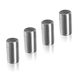 Hochwertiges Material: Das salz und pfeffer streuer set hergestellt aus hochwertigem edelstahl. Robust und langlebig, unzerbrechlich, sturzsicher, nicht rostend, mit kunststoffabdeckung, kein verschütten von gewürzen.