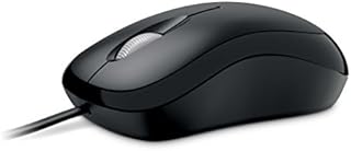 Microsoft Basic Optical Mouse - Black. Comfortable, Right/Left Hand Use, Ergonomic Design, Wired USB Mouse, for PC/Laptop/Desktop