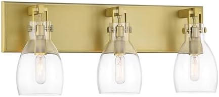 Minka Lavery 2273-695 Tiberia Vanity Bath Light, 3-Light, 180 Total Watts, 22-in H x 9-in W, Soft Brass