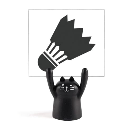 Support mémo chat noir décoration de bureau géométrique Badnton