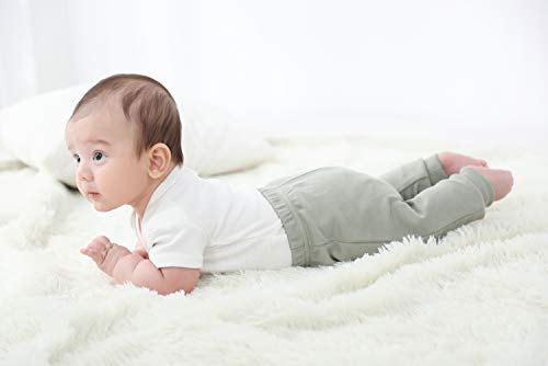 O2 BABY Organic Cotton Unisex Baby Jogger Pants, 3-Pack Pull-on Bottoms, Newborn Leggings2